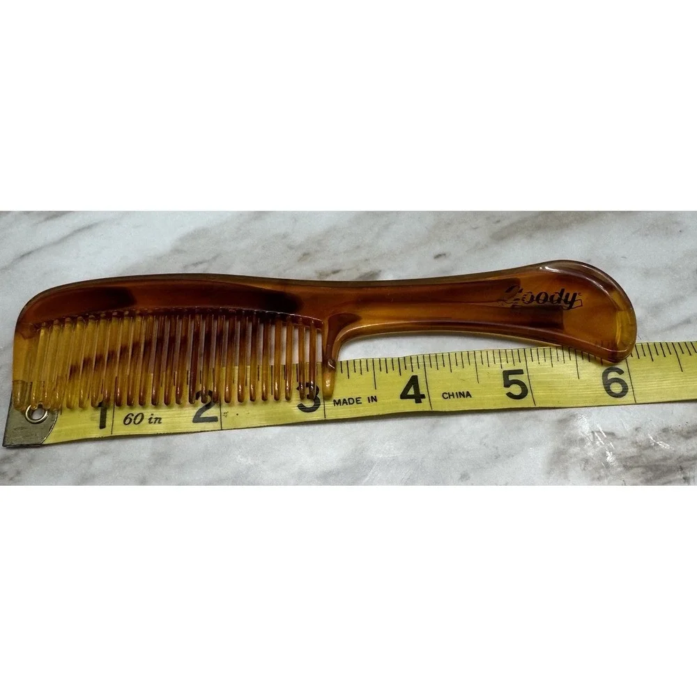 Vintage GOODY Light‎ Brown Hair Comb 6' Brown Made In USA